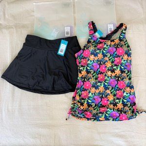 NWT Calypsa Modli Two Piece Bathing Suit Size S